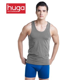 2 in 1 Huga Mens Ultra Soft Cotton Sando for Men (Grey)