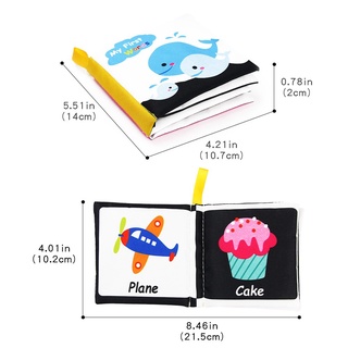 【Ready Stock】✱♙4pcs/set Newborn Baby Soft Cloth Book Colorful Shape Number Educational English Words (2)