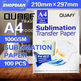 Quaff Sublimation Transfer Paper A4 100gsm