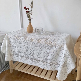 Background Decoration Tablecloth Cotton Crochet. Lace Square For Party Wedding Stain-resistant White Dinner