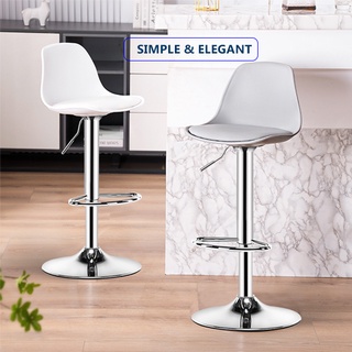 Rapid Height Adjustable Bar Stool PU leather Bar Chair height adjustable swivel stool with backrest