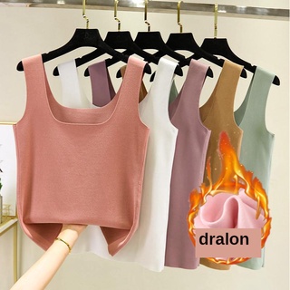 Women's Dralon seamless thermal vest tight braces vest slim-fit top underwear basic tee