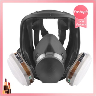 【READY STOCK/COD】7 in 1 Full Face Chemical Spray Painting Respirator Vapour Gas Mask For 6800