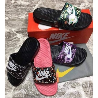 Nike Benassi Slides 'Floral" - Womens Slippers (OEM)