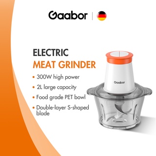 Gaabor Electrical Meat Grinder, 2L Capacity Multifunctional Food Mixer Household Chopper