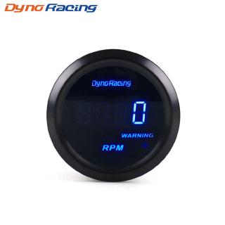 Dynoracing Car Tachometer 2" 52mm RPM gauge Digital tachometer 0-9000 RPM Blue Led meter Car gauge