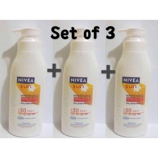 ( SET OF 3 ) Nivea Sun Whitening Lotion SPF50 400ml