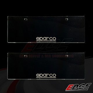(Engraved) SPARCO Clear License Plate Cover 2pcs/set // universal acrylic flexi glass number protect