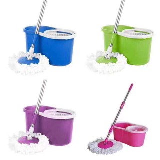 SUPER ONE SHOP Microfiber Magic Rotating Spin Head Easy Cleaning Floor Mop Bucket Set (1)