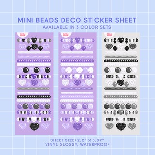 Mini Beads deco sticker sheet (polco, bullet journal, deco, planner)