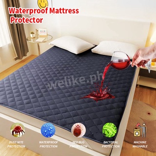 【Ready Stock 】Waterproof Mattress Protector High Quality bed pad mat Waterproof bed cover Fitted Bed sheet Foam Cover Single/Double/Queen/King Size