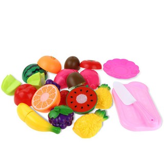 13PCS Pretend Play Assembly Cutting Fruit Kids Baby Toys Kitchen toys for girls