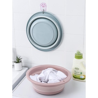 ┇Foldable washbasin household plastic wash face small size laundry tub portable travel large bath and foot