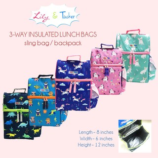 Lily and Tucker Kids' Insulated 3-way Lunch Bag/Backpack