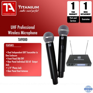 Titanium Audio UHF Professional Wireless Microphone TA9000