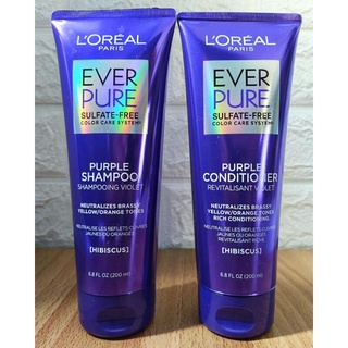 Loreal Ever Pure Brass Toning Purple Shampoo and Conditioner 200ml
