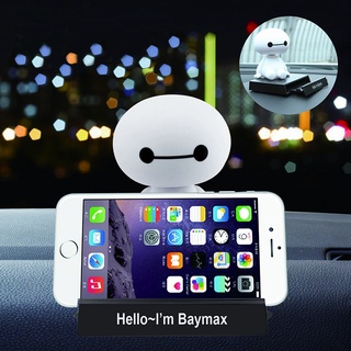 Cute Shaking Head Baymax Car Phone Holder Car Ornaments Auto Interior Decorations Doll Toys