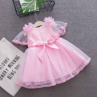 Baby Kids Girls Princess Dress Tie Neck Lace Tutu Skirts (2)