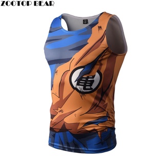 Bodybuilding 3D Printed Tank Tops Men Vest Compression Shirts Male Singlet Anime Tops&Tees Fitness B