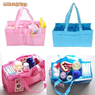 Mother and Baby✥❅Inthespring❦ Mother Diapers Bag Travel Outdoor Portable Nappy Storage Tote Bag Blue