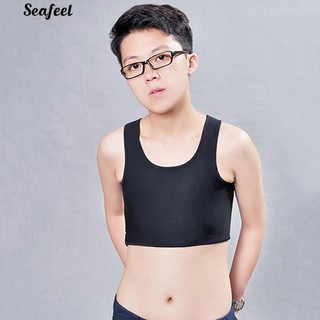 seafeel 【COD】Girl's Breathable Buckle Short Chest Breast Binder Corset Undershirt Vest (8)