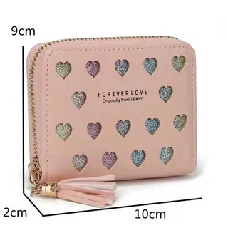 Popular styles on youtube Forever Young young ladies Korean wallet short zipper student wallet versa