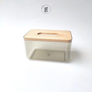 Nordic Transparent Wood Tissue Box