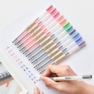 12 Pcs/lot 0.5mm Gel Pen Set Colorfule Cute Ink Maker Pen School Office Supply Muji Style 12 Colours Papelaria Material Escolar (1)