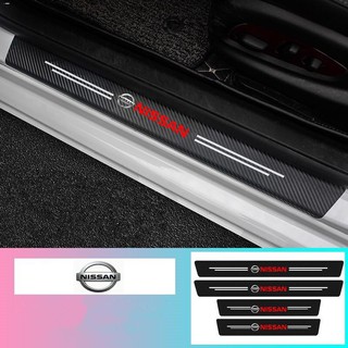Accessories▼Nissan Ready Stock Carbon Fiber Car Door Sill Sticker Protecto（Free Tools） U-38