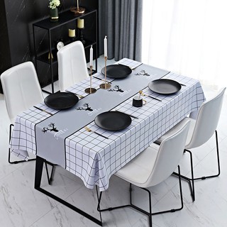 【INS style tablecloth】Household coffee table tablecloth waterproof, oil-proof and scald-proof disposable rectangular Nordic pvc table cloth net red ins wind tablecloth
