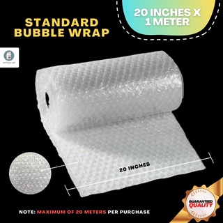 Bubble Wrap Clear/Black 20 inches x 1 meter (price is per meter)
