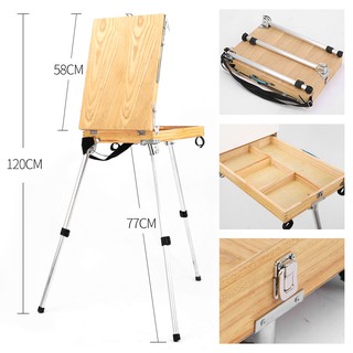 Free Dream Premium Beech Wood Stand Easel Box Portable Folding Wooden Easel Table Easel For Paint