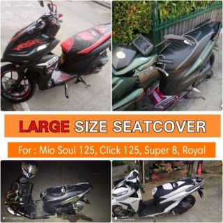 LARGE SIZE RUBBERIZED LEATHER MOTOR SEAT COVER FOR MIO SOUL CLICK EASYRIDE ADDRESS