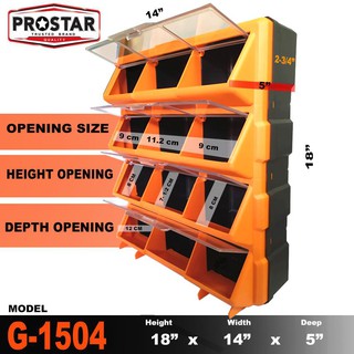 Prostar G-1504 12 Drawers Hang-able & Stack-able Portable Tool Organizer