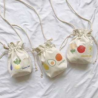 Korean version female students versatile cute new ins style literature and art canvas bag female Mini Bag