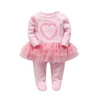 Baby Girls Romper Tutu Dress Newborn Clothes Infant Love Print Bodysuits Outfit