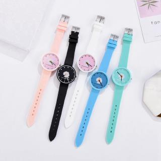 LVPAI COD Casual little daisy watch student girlfriends fashion silicone watch bracelet two piece set (2)