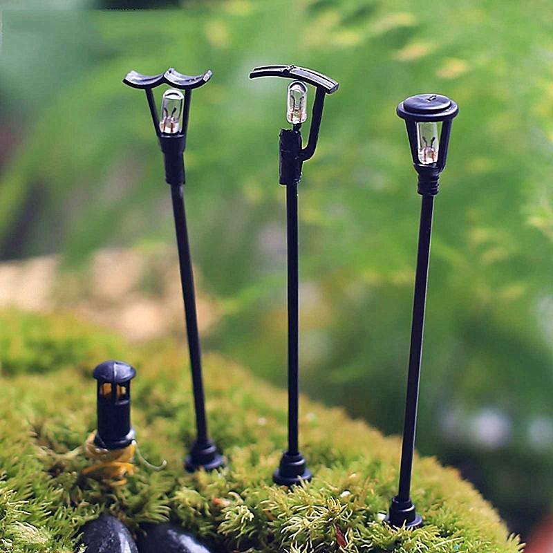 5PCS Mini LED Creative Streetlight Miniature Garden Pot Home Decoration