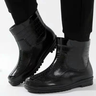 ❄✺DAISY Weather protection Shoes Rainy Rubber rainboots BOTA plain black for MEN low cut 39-44 #2688