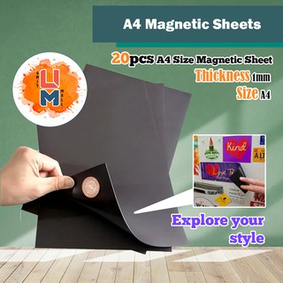 20 pcs Magnetic Sheet A4 1mm Flexible Magnet [ HIGH QUALITY MAGNETIC ]