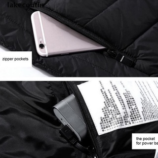 {lakecoutin} Electric Heated Vest Jacket USB Thermal Warm Up Heating Pad Body Warmer Clothes hye
