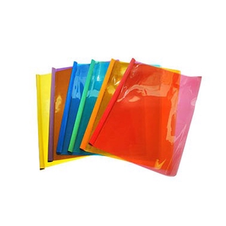 Plastic sliding folder long (blue, green, orange, pink, red)