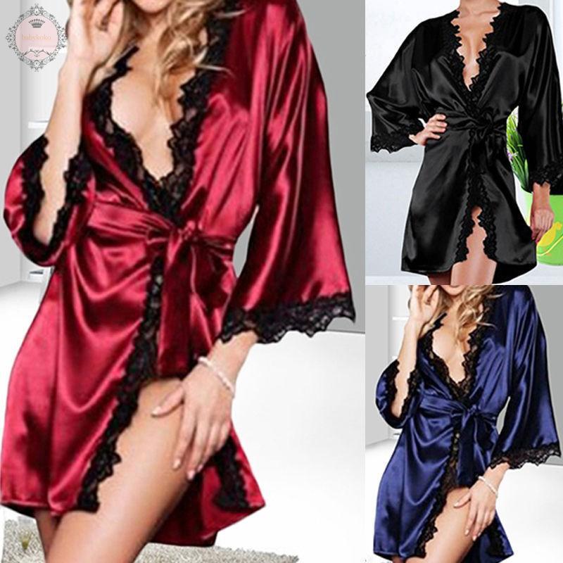 Sexy Lingerie Women Lace Nightdress Nightgown Sleepwear