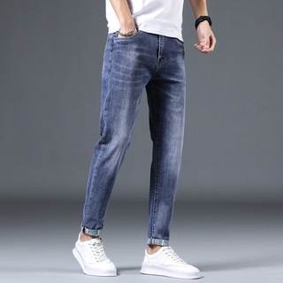 New men's jeans fashion casual pants stretch straight slim men's jeans