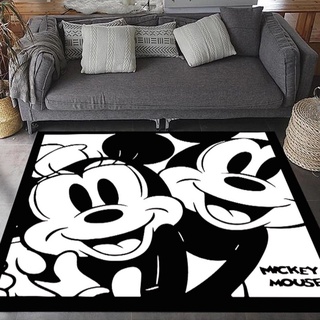Black Mickey Minnie Mouse Kids Play mat Washable Carpet Rug for Living Room Modern Printing
