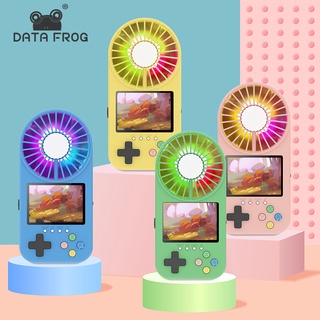 DATA FROG 2 in 1 Handheld Game Console With USB Fan Built-in 500 Games Mini