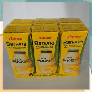 【Available】Binggrae Banana Milk (200ml)x6pcs (1)