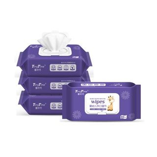[Spot]Childhood Infant Hand and Mouth Wipes80Thickened plus-Sized Children's Baby Wet Tissue with Li