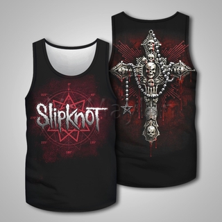 3D Print Rock Band Slipknot Skulls Black Tank Top Men Casual Vest Hiphop Streetwear Tops Sleeveless Boy Clothes