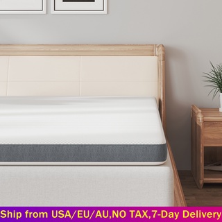 8cm/10cm Thickness Gel Memory Foam Mattress Topper with Breathable Bamboo Cover Pressure-Relief Foam (1)